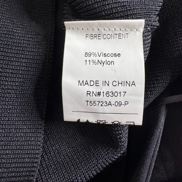 NWOT Princess Polly Mini Dress sz 4 US Black Bell Sleeve Bodycon Stretch - Picture 6 of 13